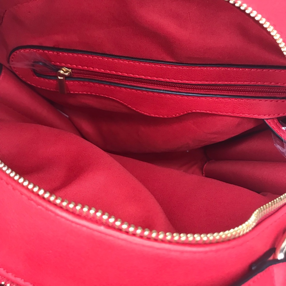 Red Dashiki - Satchel or Crossbody Vegan Leather - Picture 5 of 8